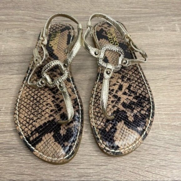 Franco Sarto Snake Print with Rhinestones Detail Size 6 NWOT - Picture 1 of 5